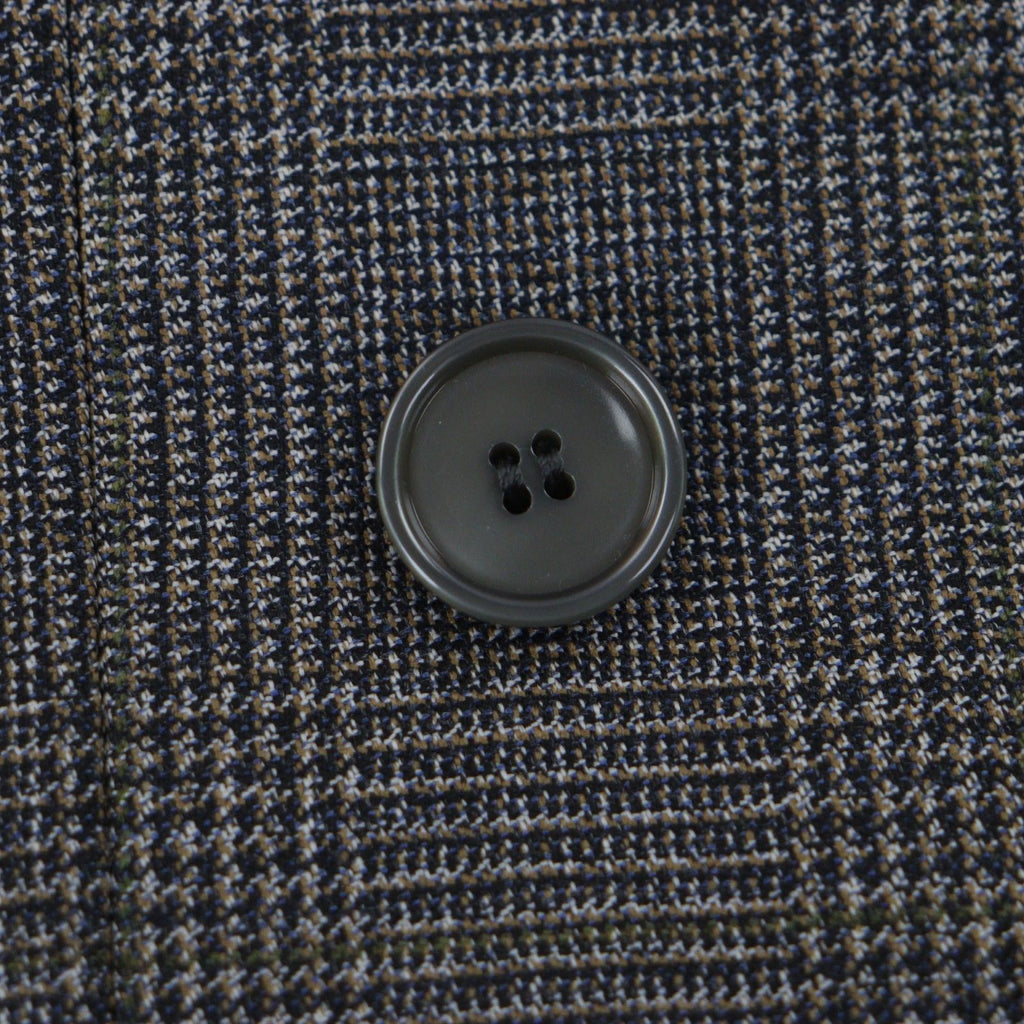GUCCI 568762 Wool Check Double Breasted Tailored Jacket Brown Size 48