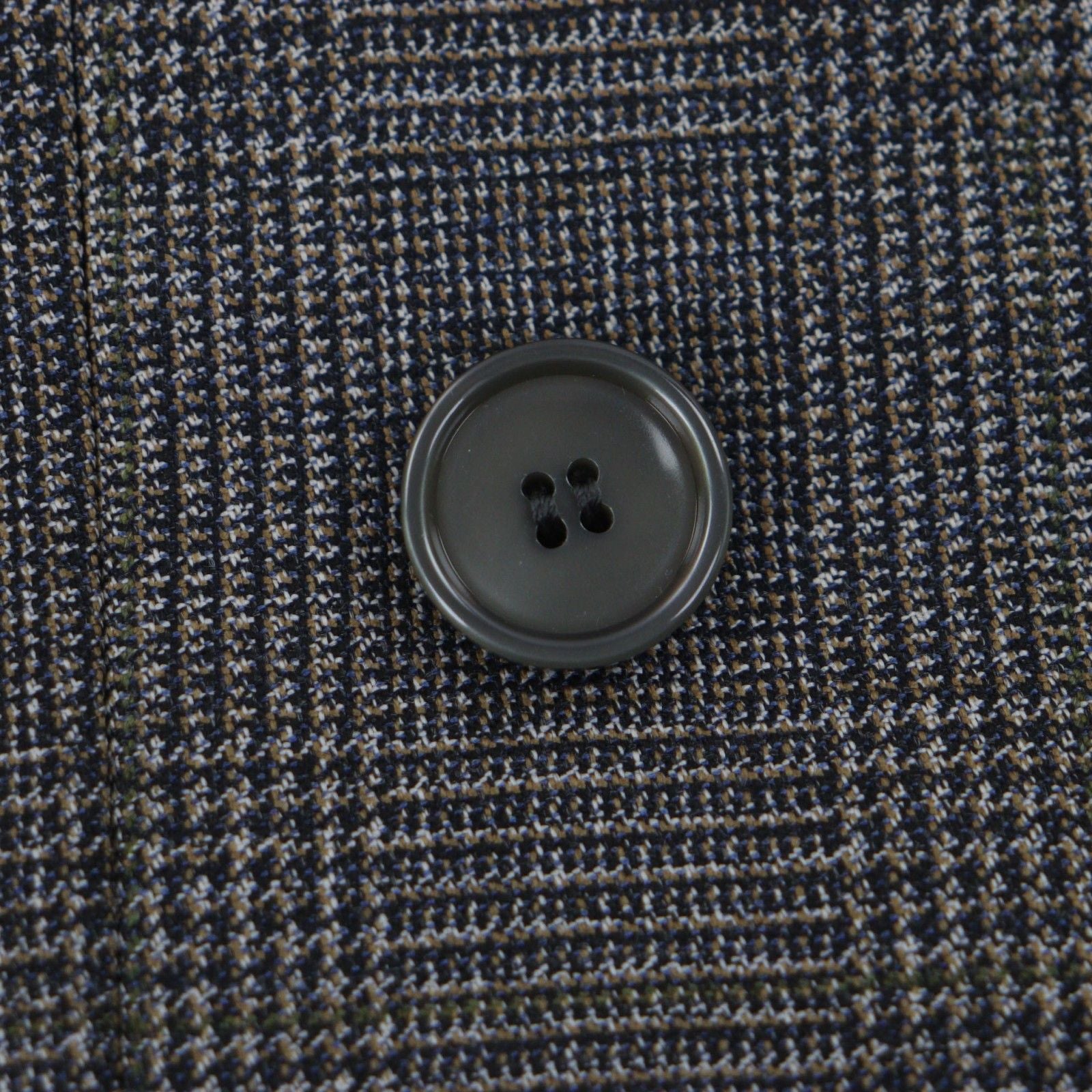 GUCCI 568762 Wool Check Double Breasted Tailored Jacket Brown Size 48