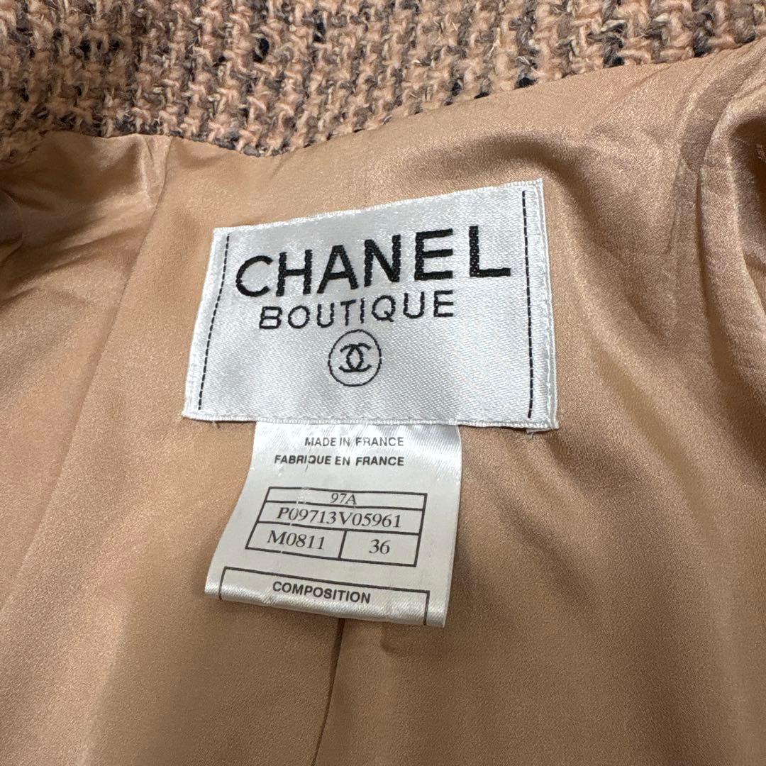 CHANEL Vintage CC Logo Jacket Coat Size 36