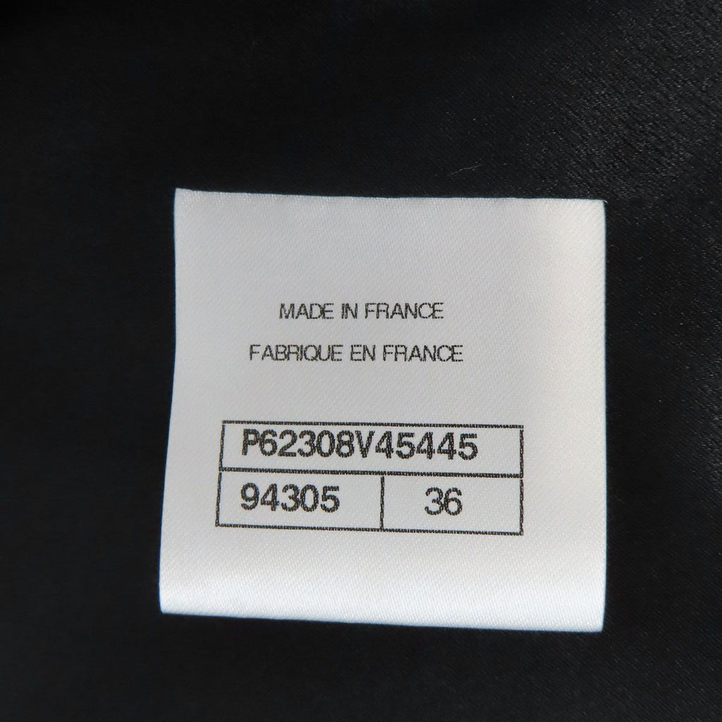 Chanel Coco Mark Tweed Panelled Jacket P62308V45445 Size 36