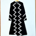 CHANEL CC Logo Cashmere Long Coat Black Size 34