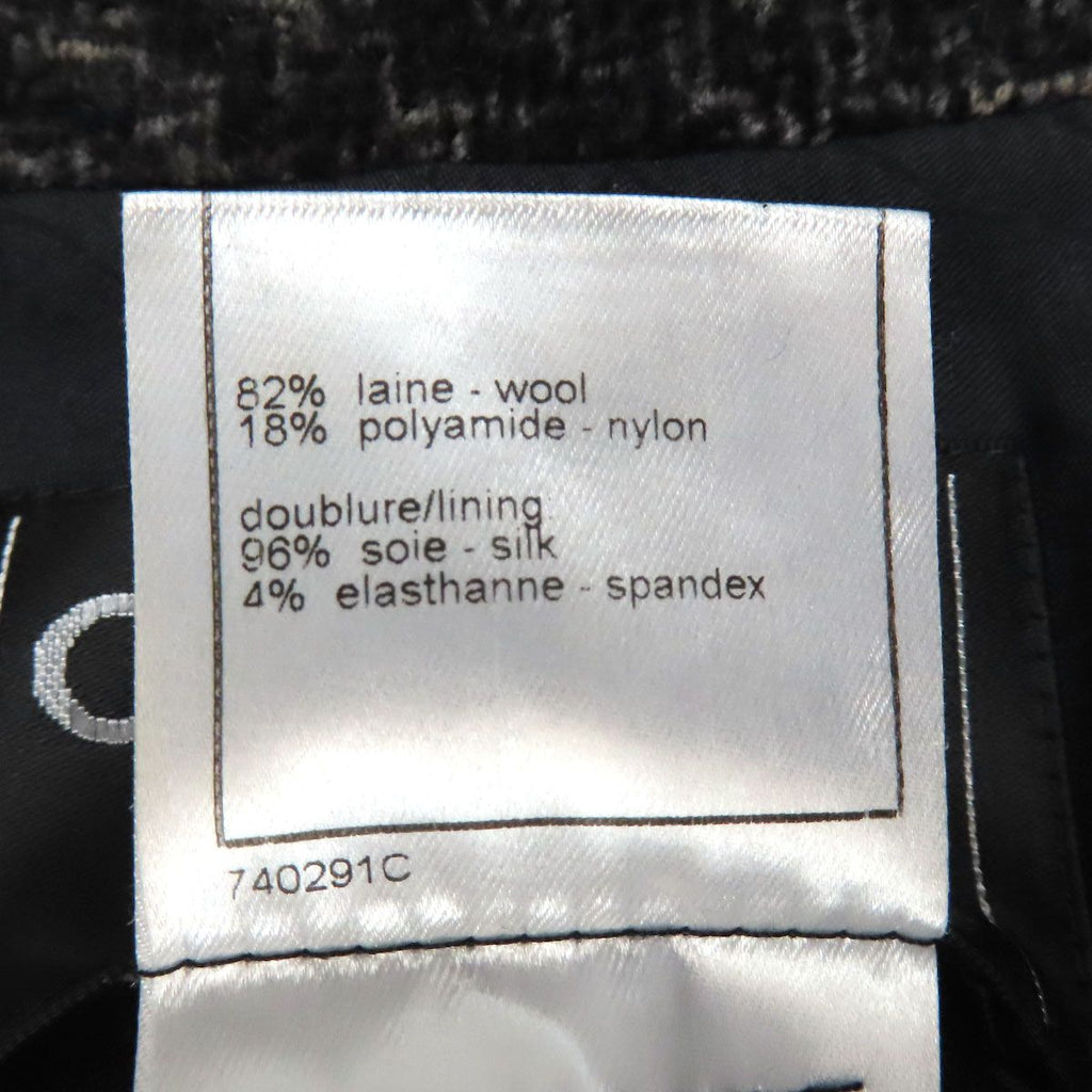 Chanel Coco Mark Tweed Zip-Up Coat Camellia P26810V16966 Size 36