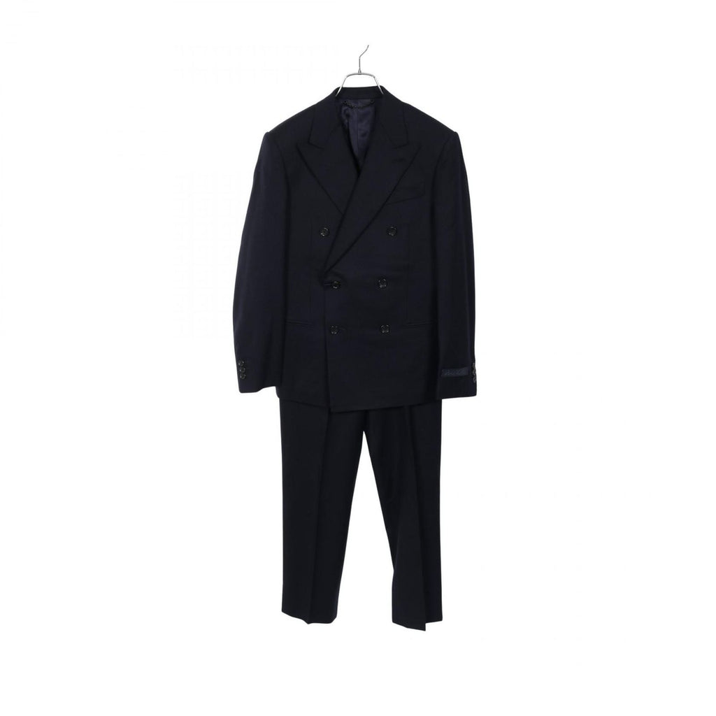 LOUIS VUITTON LV Logo Button Double Breasted Wool Suit Size 44