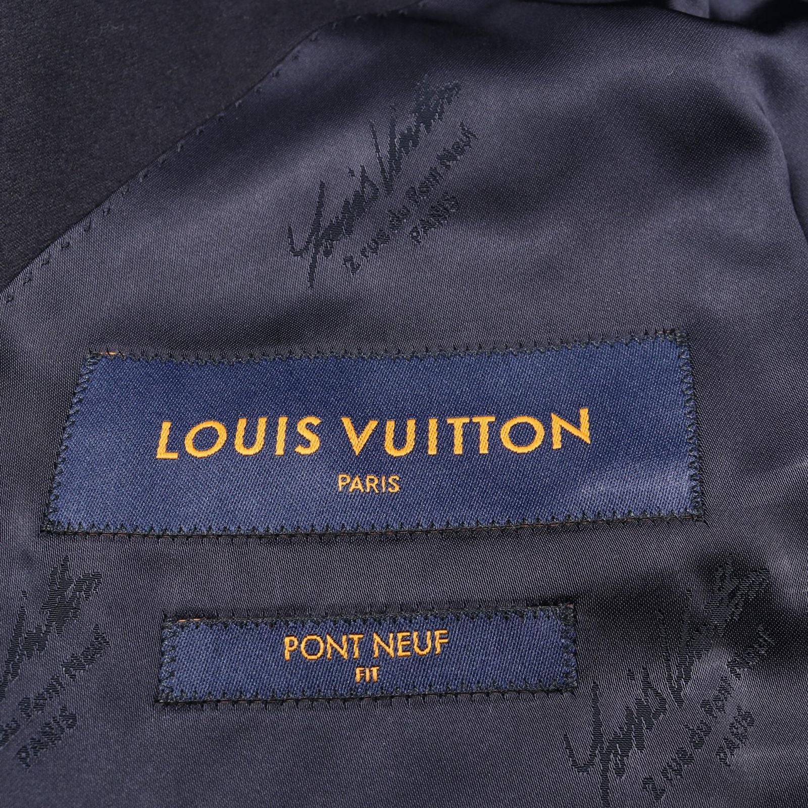 LOUIS VUITTON LV Logo Button Double Breasted Wool Suit Size 44
