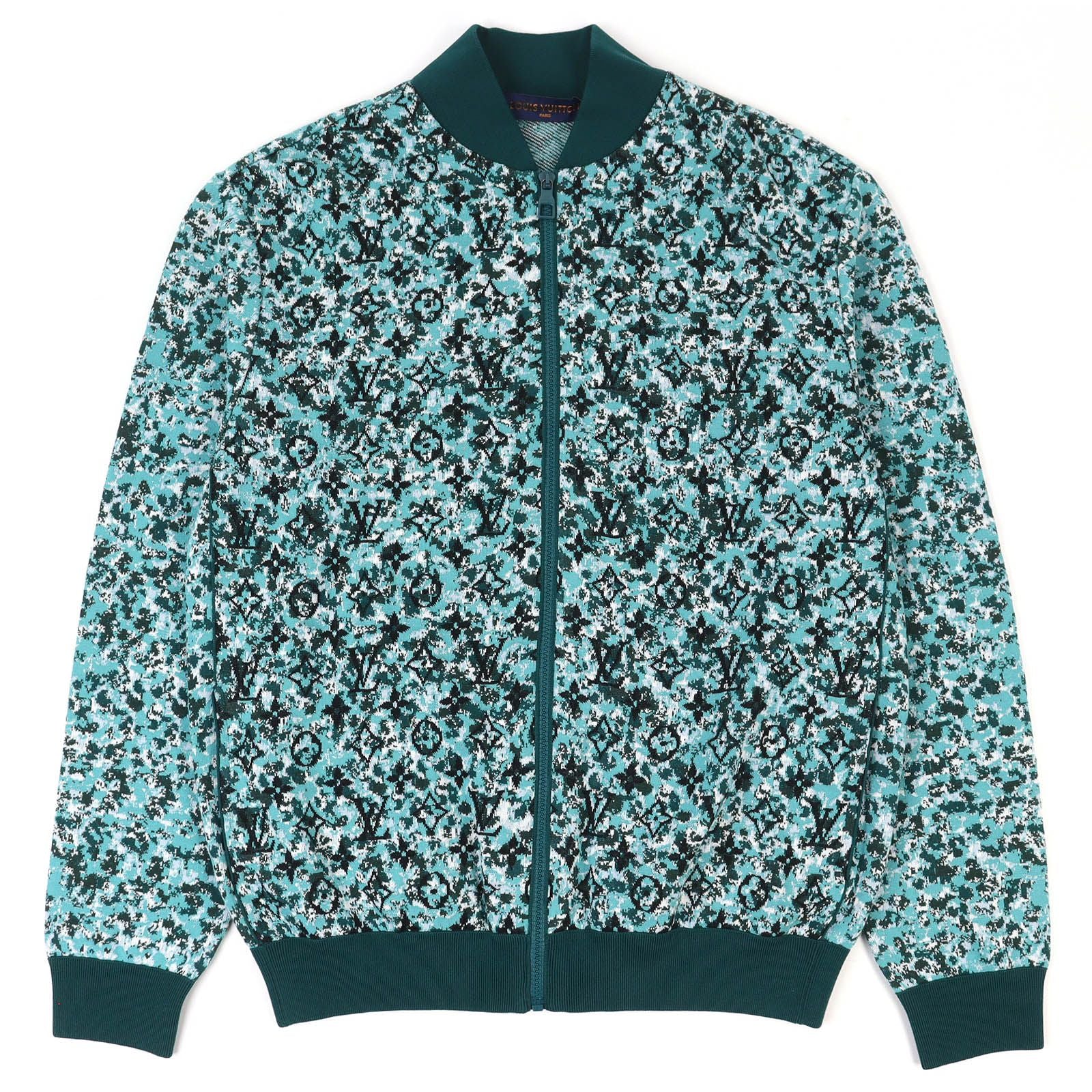 LOUIS VUITTON 23AW モノグラム ジップアップ ニットジャケット Sサイズ