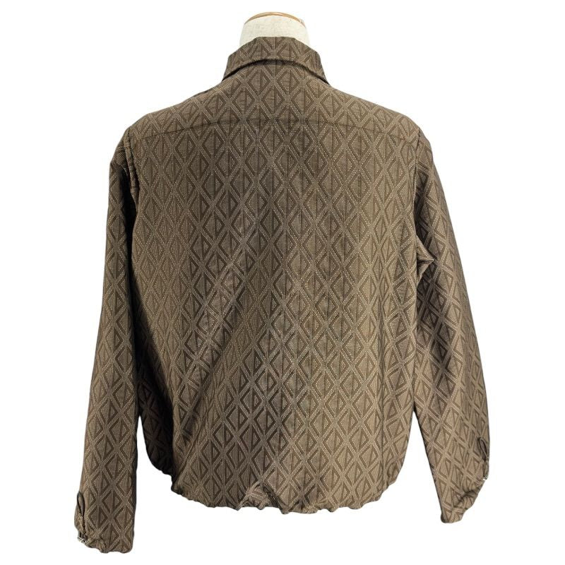 Christian Dior CD Diamond Zip-Up Blouson 29TC513A5583 Brown Polyester Men's Size 48