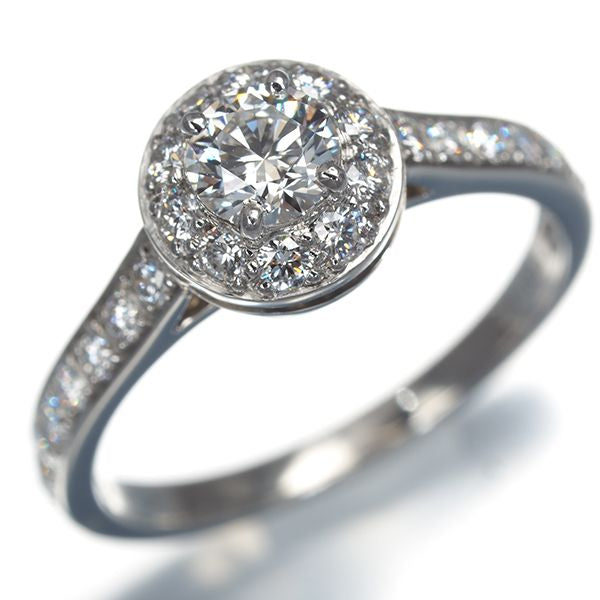 Van Cleef & Arpels Icone Ring Pt950 Diamond 0.31ct D VVS2 EX Size 9