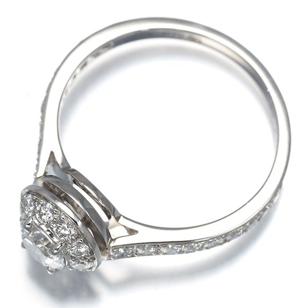 Van Cleef & Arpels Icone Ring Pt950 Diamond 0.31ct D VVS2 EX Size 9