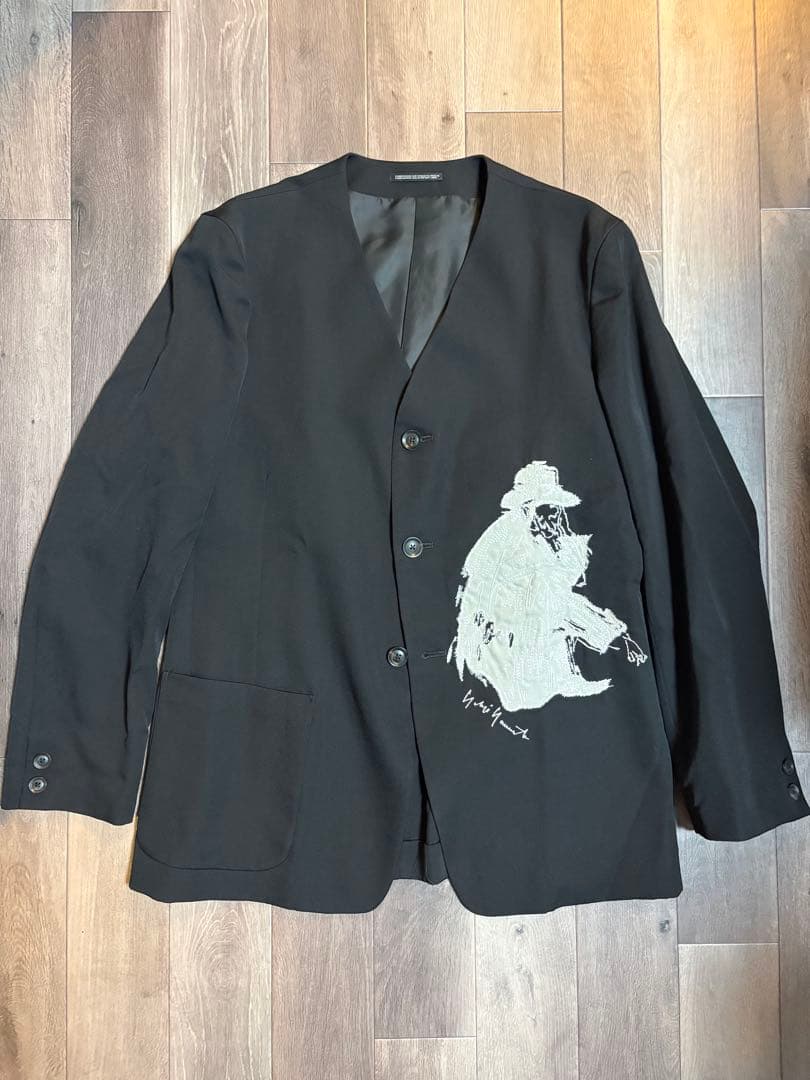Yohji Yamamoto HOMME Embroidery Jacket Size 4
