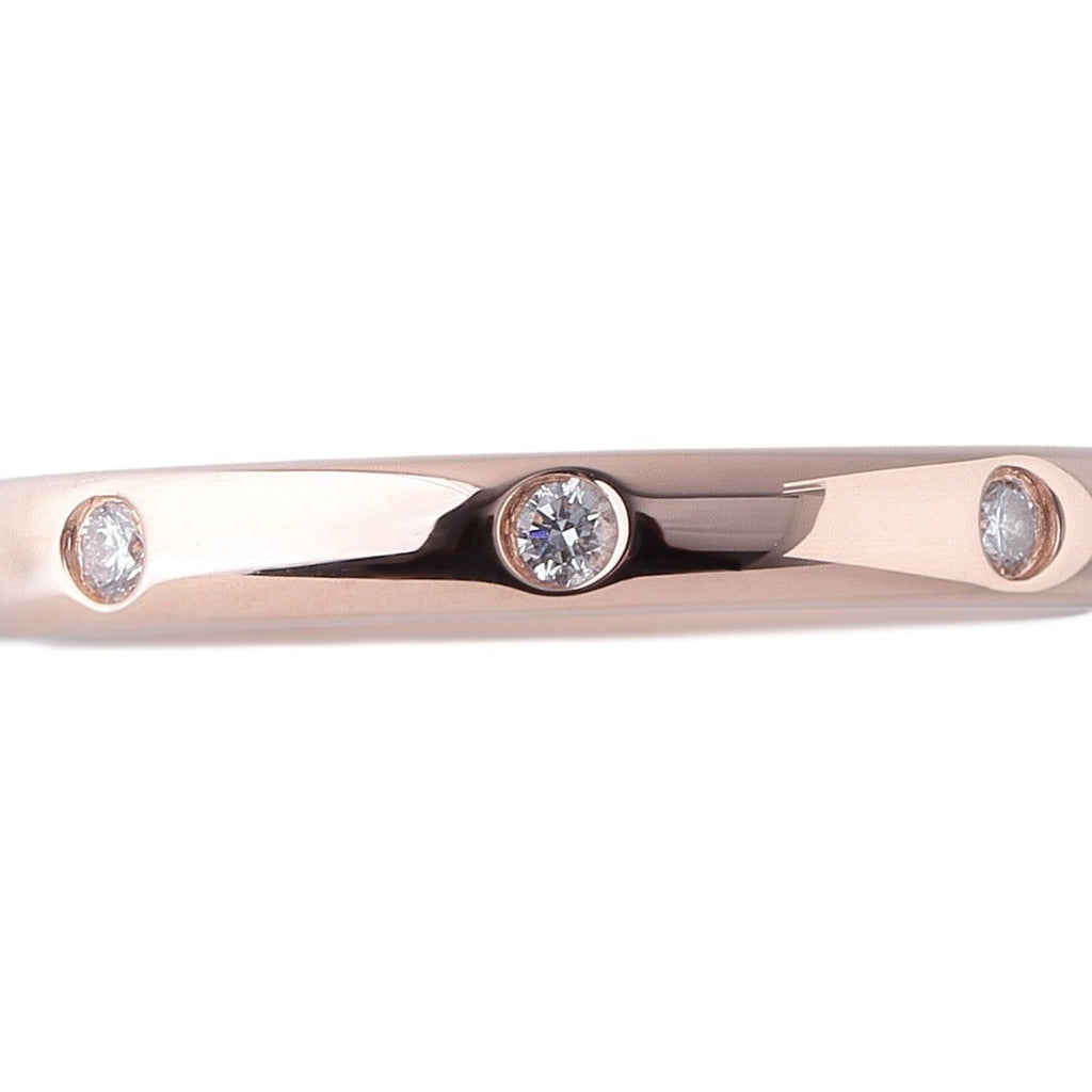 Van Cleef & Arpels Tendrement Etoile Ring Au750 Pink Gold 3 Diamonds Size 54