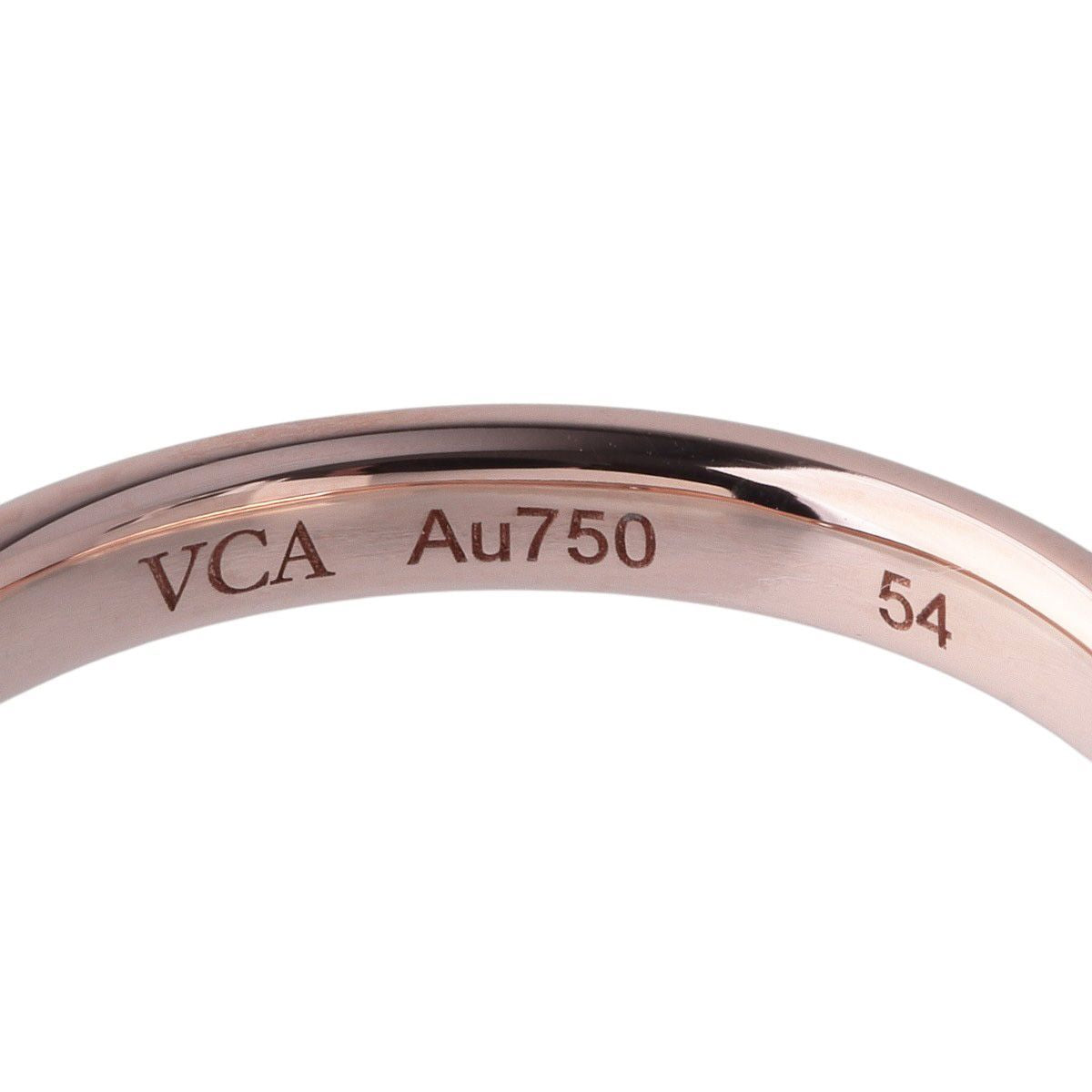 Van Cleef & Arpels Tendrement Etoile Ring Au750 Pink Gold 3 Diamonds Size 54