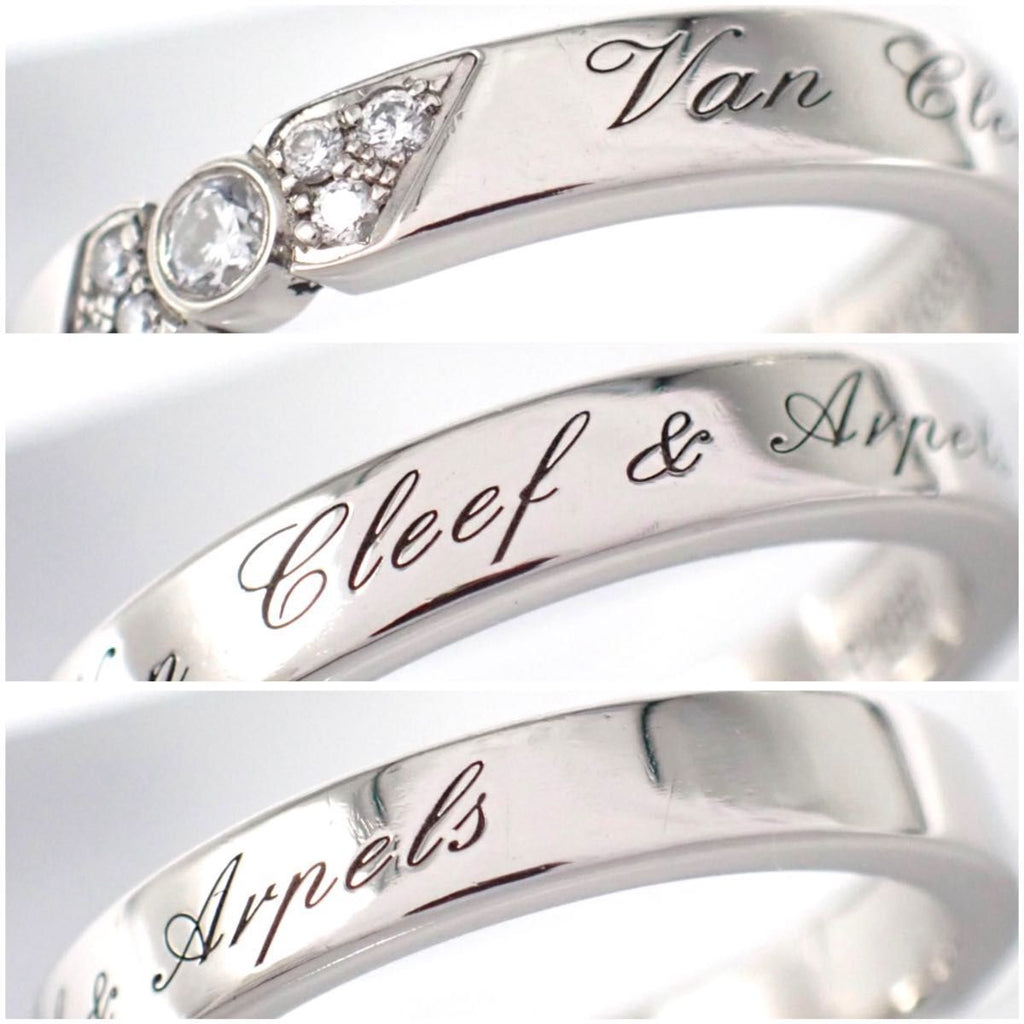 Van Cleef & Arpels 48 Tous Jours Sertissure Etoile Marriage Ring Pt950 Diamond VCARP5YV00