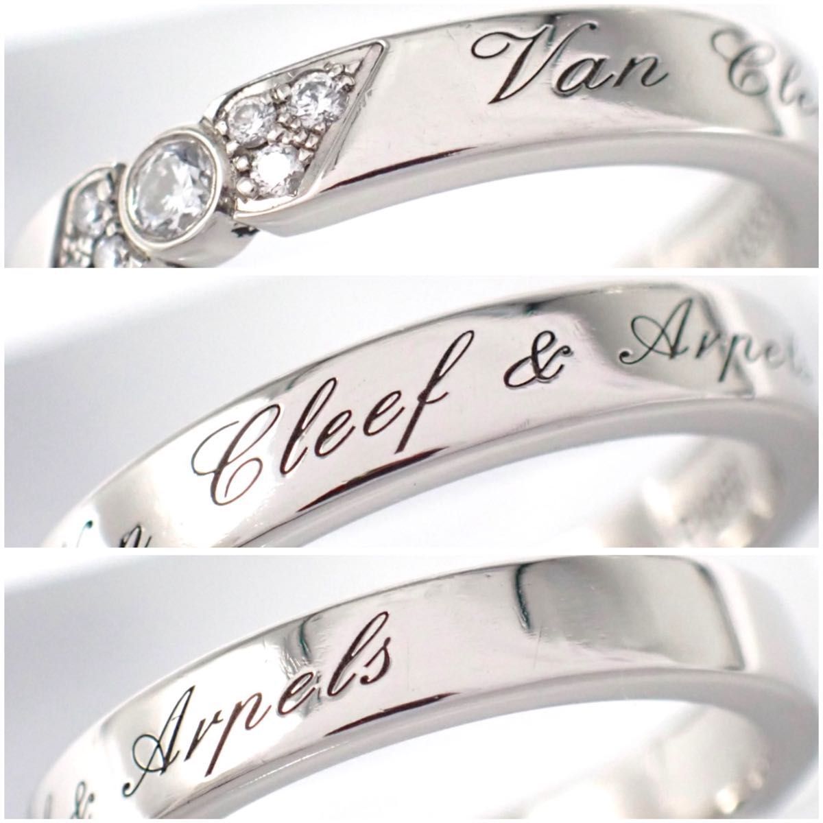 Van Cleef & Arpels 48 Tous Jours Sertissure Etoile Marriage Ring Pt950 Diamond VCARP5YV00