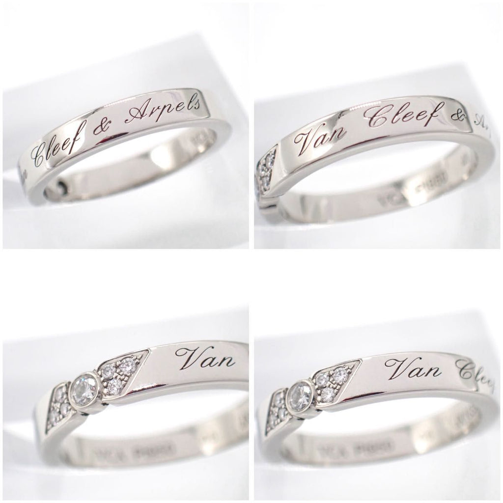 Van Cleef & Arpels 48 Tous Jours Sertissure Etoile Marriage Ring Pt950 Diamond VCARP5YV00