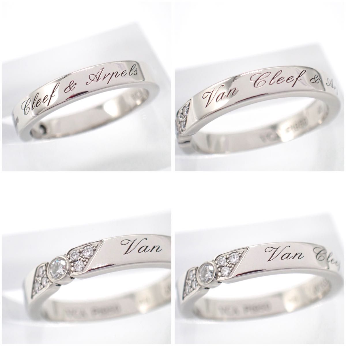Van Cleef & Arpels 48 Tous Jours Sertissure Etoile Marriage Ring Pt950 Diamond VCARP5YV00