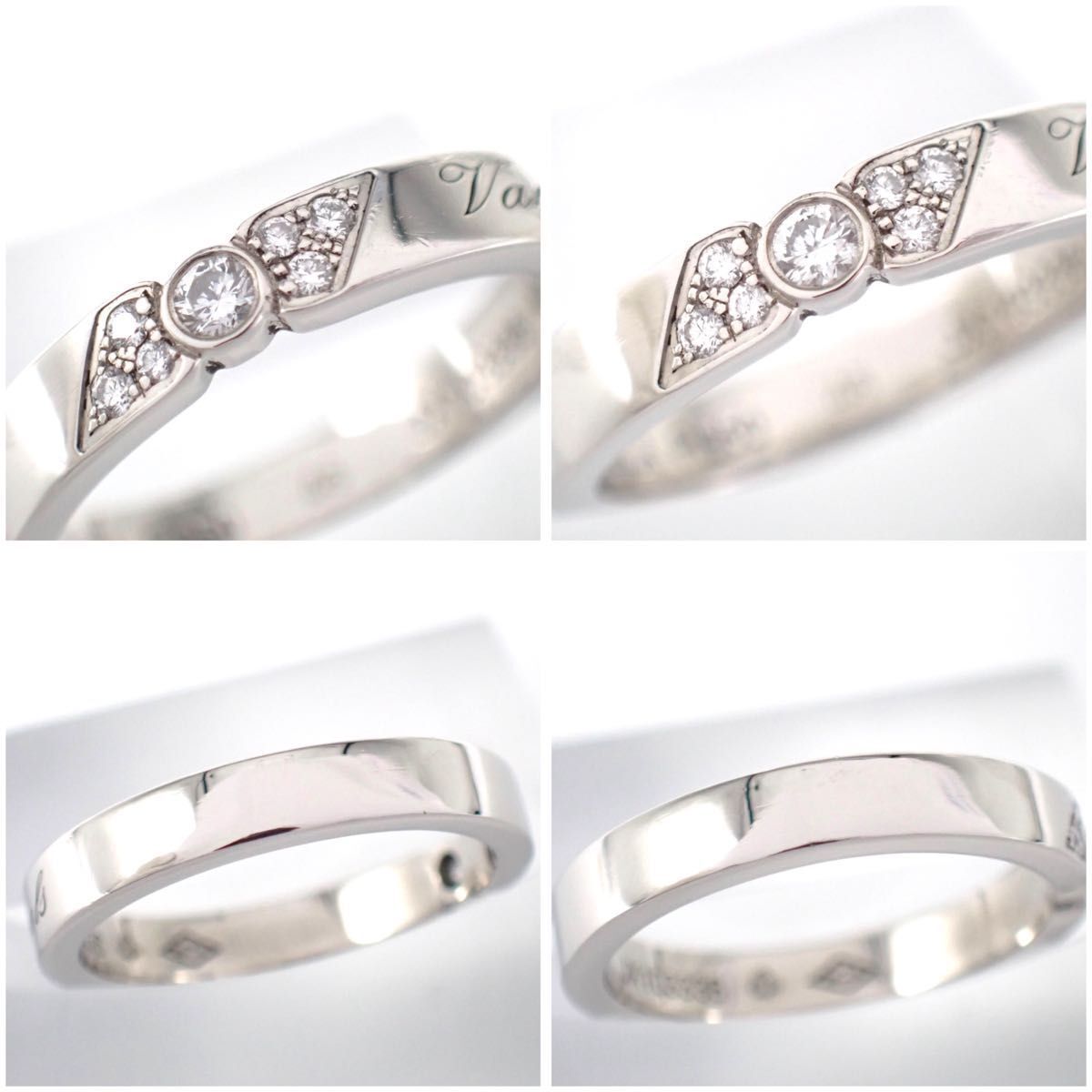 Van Cleef & Arpels 48 Tous Jours Sertissure Etoile Marriage Ring Pt950 Diamond VCARP5YV00