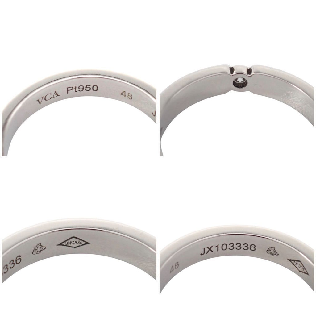 Van Cleef & Arpels 48 Tous Jours Sertissure Etoile Marriage Ring Pt950 Diamond VCARP5YV00