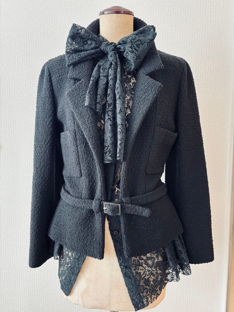 CHANEL Tailored Jacket Black Size 38