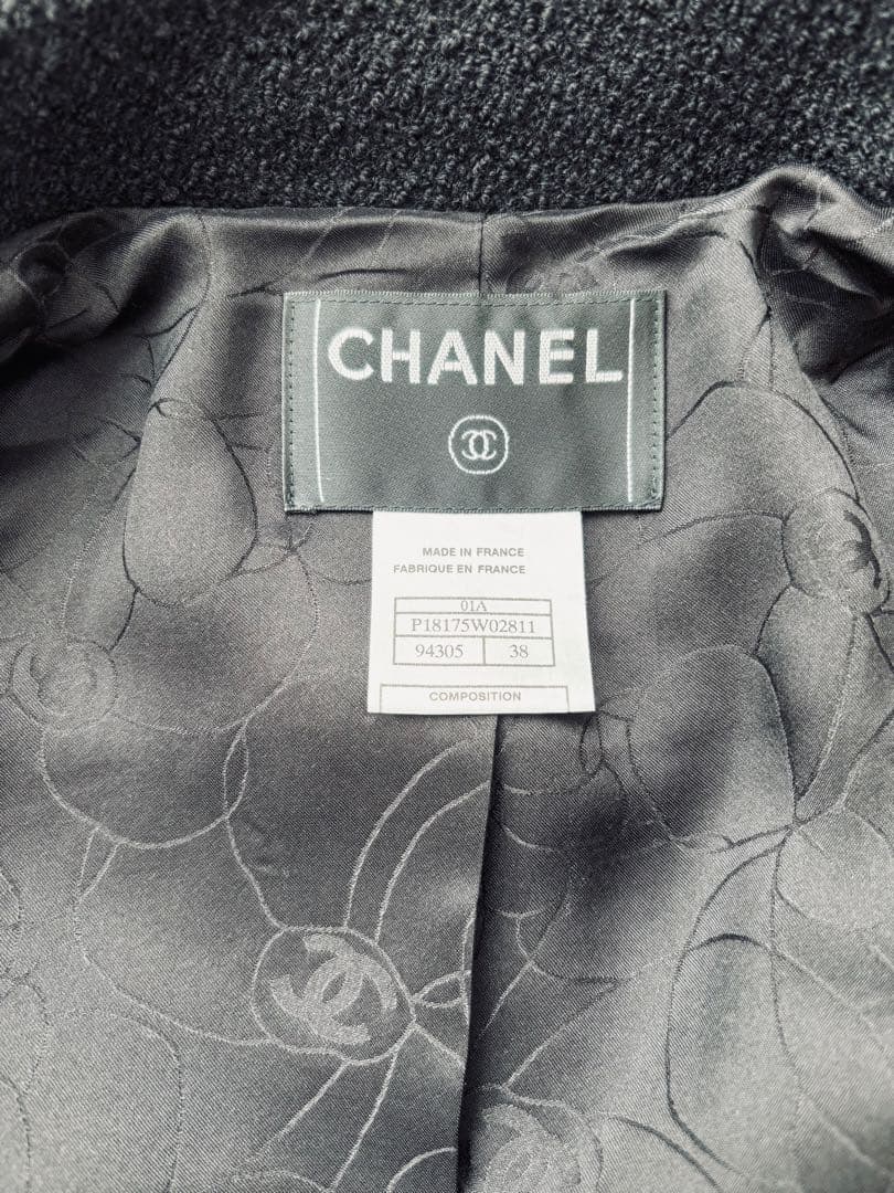 CHANEL Tailored Jacket Black Size 38