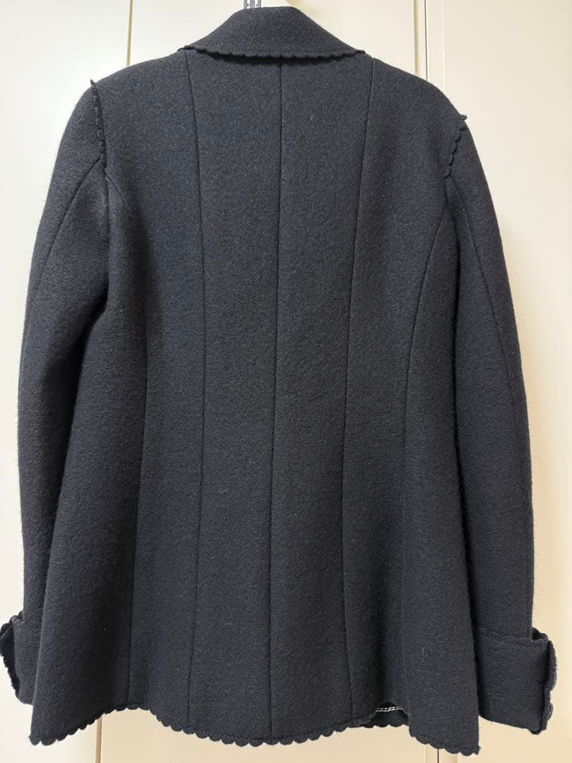CHANEL Wool Jacket Black Size 38