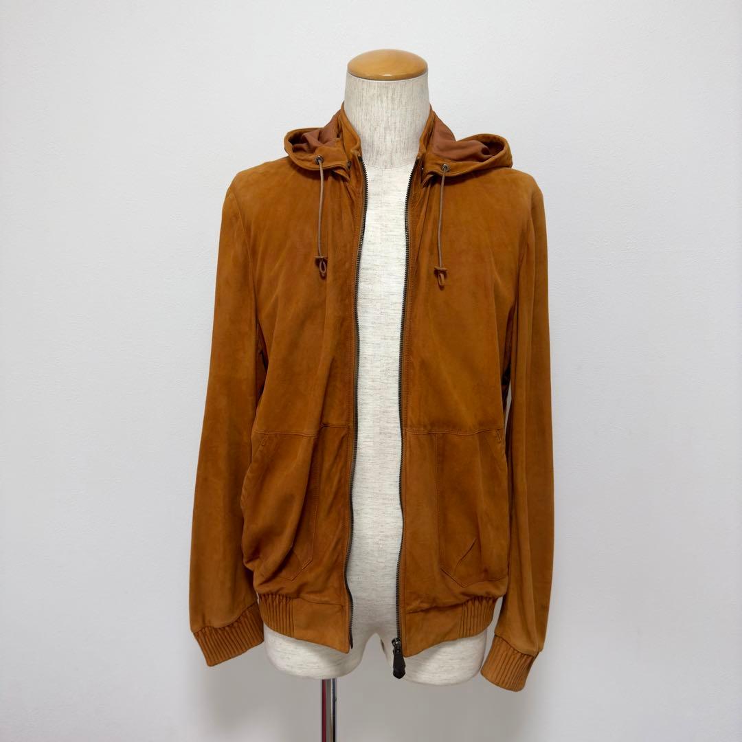 BERLUTI Patine Suede Packable Hoodie Jacket Size 48