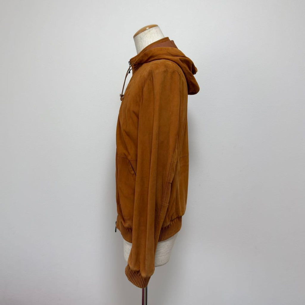 BERLUTI Patine Suede Packable Hoodie Jacket Size 48