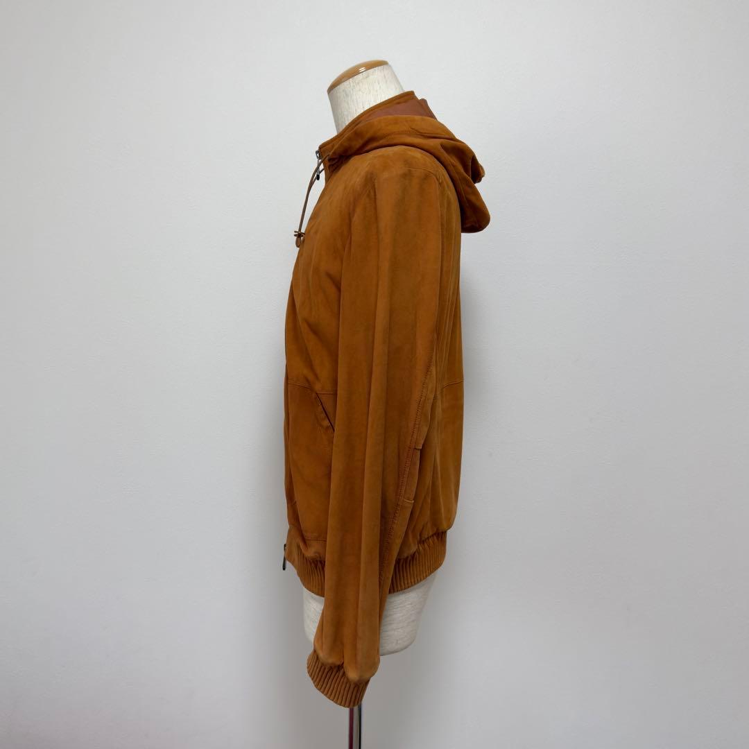 BERLUTI Patine Suede Packable Hoodie Jacket Size 48