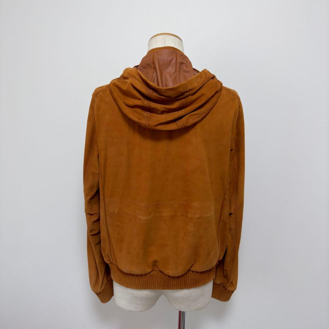 BERLUTI Patine Suede Packable Hoodie Jacket Size 48
