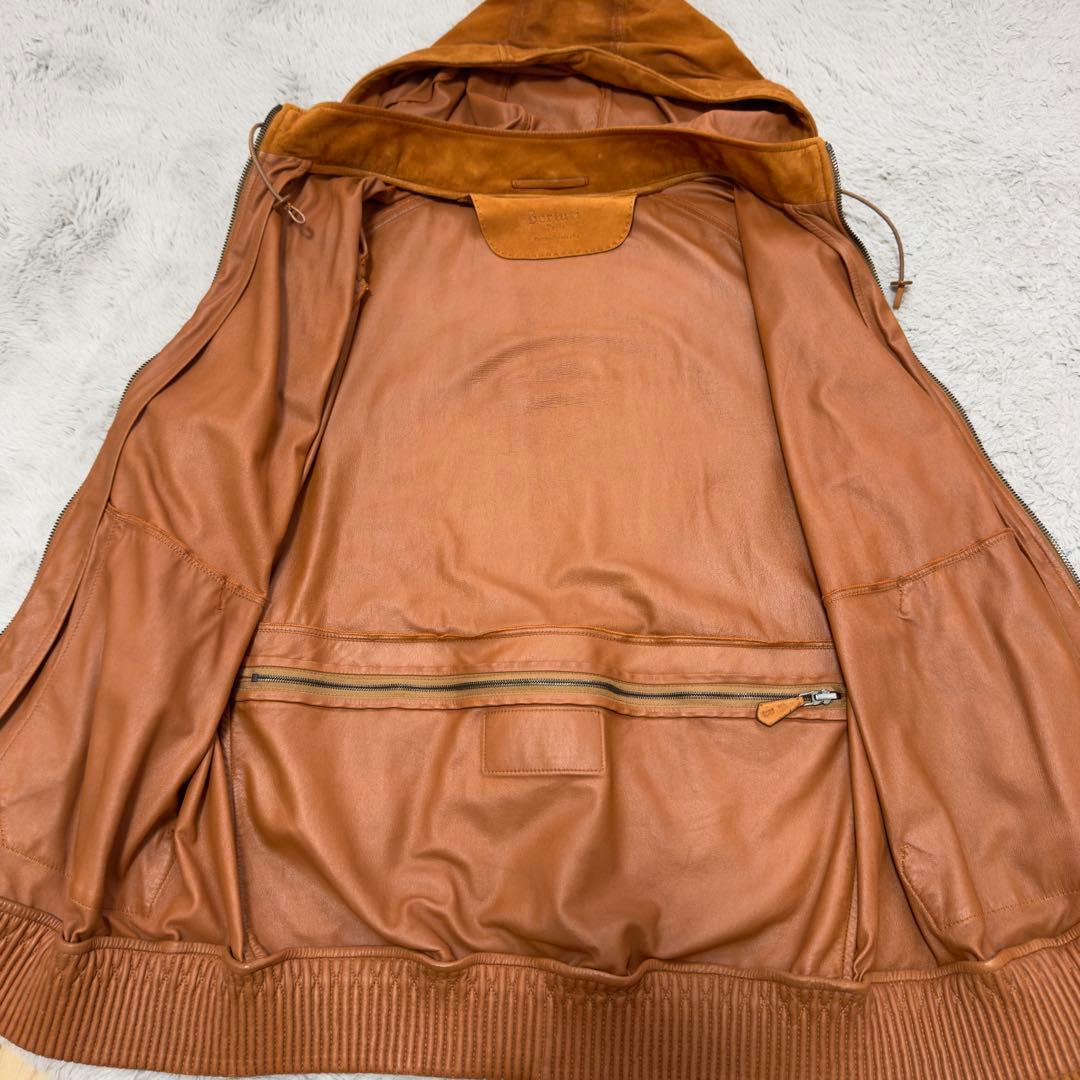 BERLUTI Patine Suede Packable Hoodie Jacket Size 48