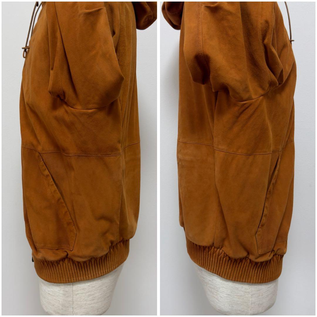 BERLUTI Patine Suede Packable Hoodie Jacket Size 48
