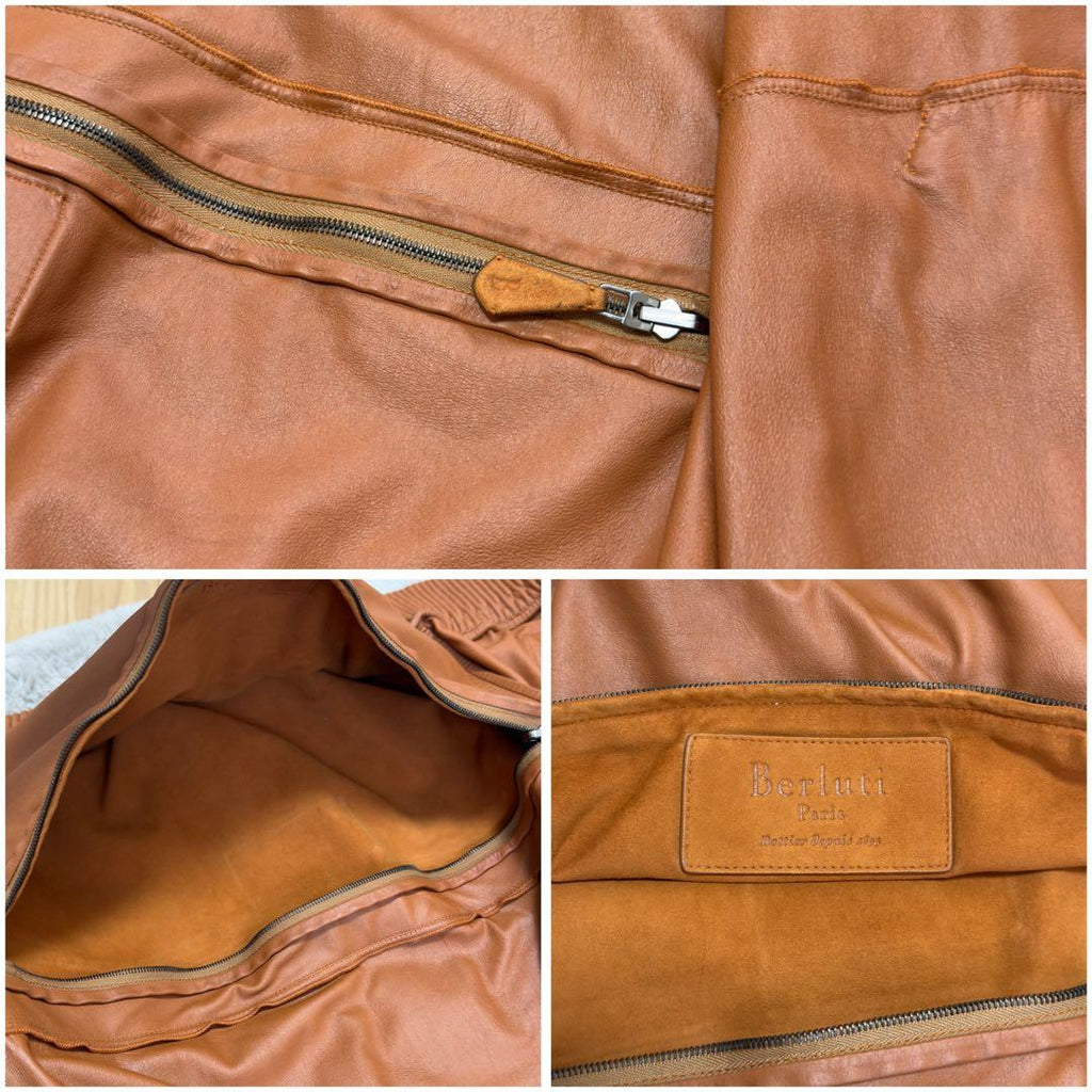 BERLUTI Patine Suede Packable Hoodie Jacket Size 48