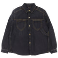 LOUIS VUITTON 23SS Logo Embroidery Gold Button Denim Work Jacket Black XXL
