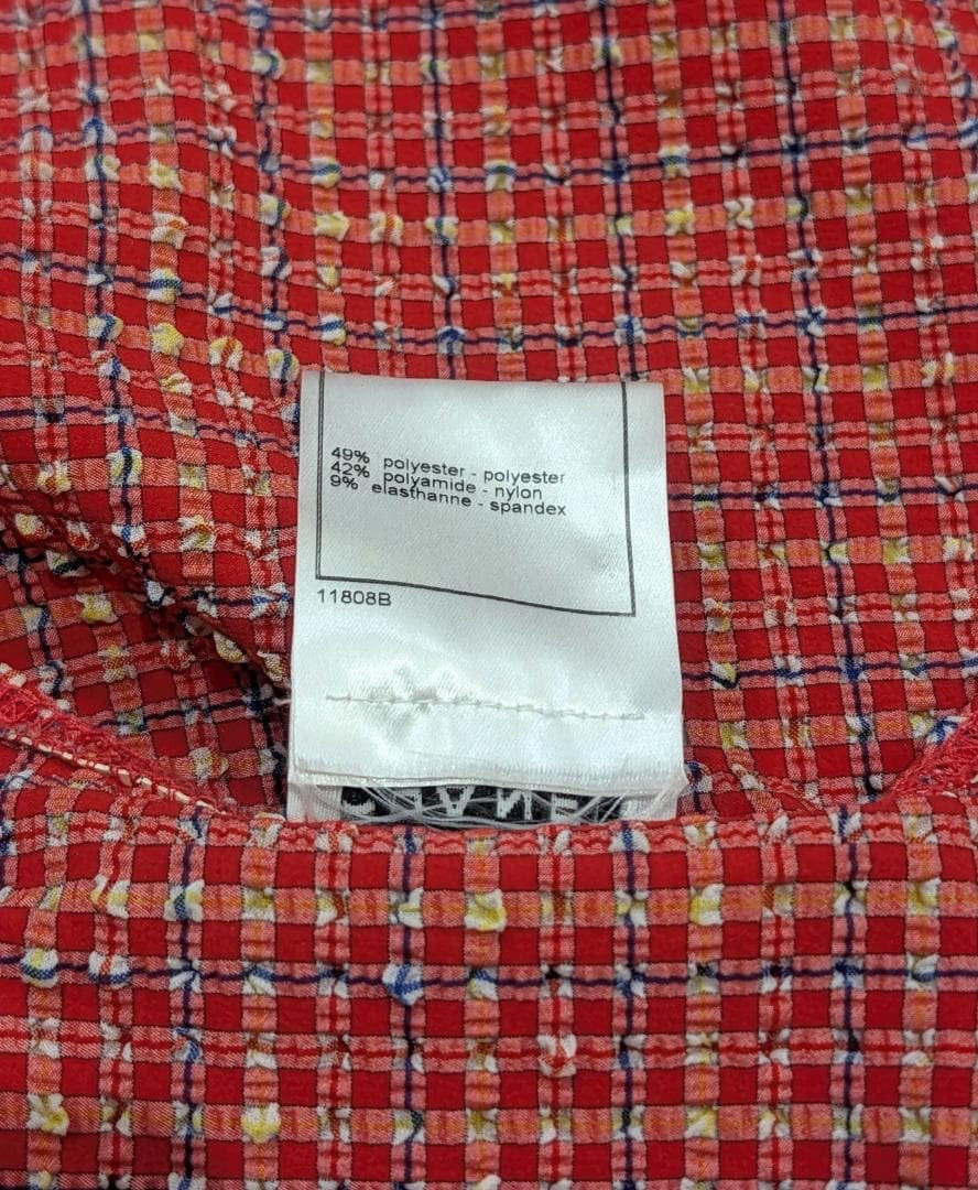 CHANEL Check Sleeveless Dress — Size 34 (P17918)