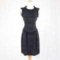 CHANEL 07P Tweed Fringe Dress with CC Mark — Size 34