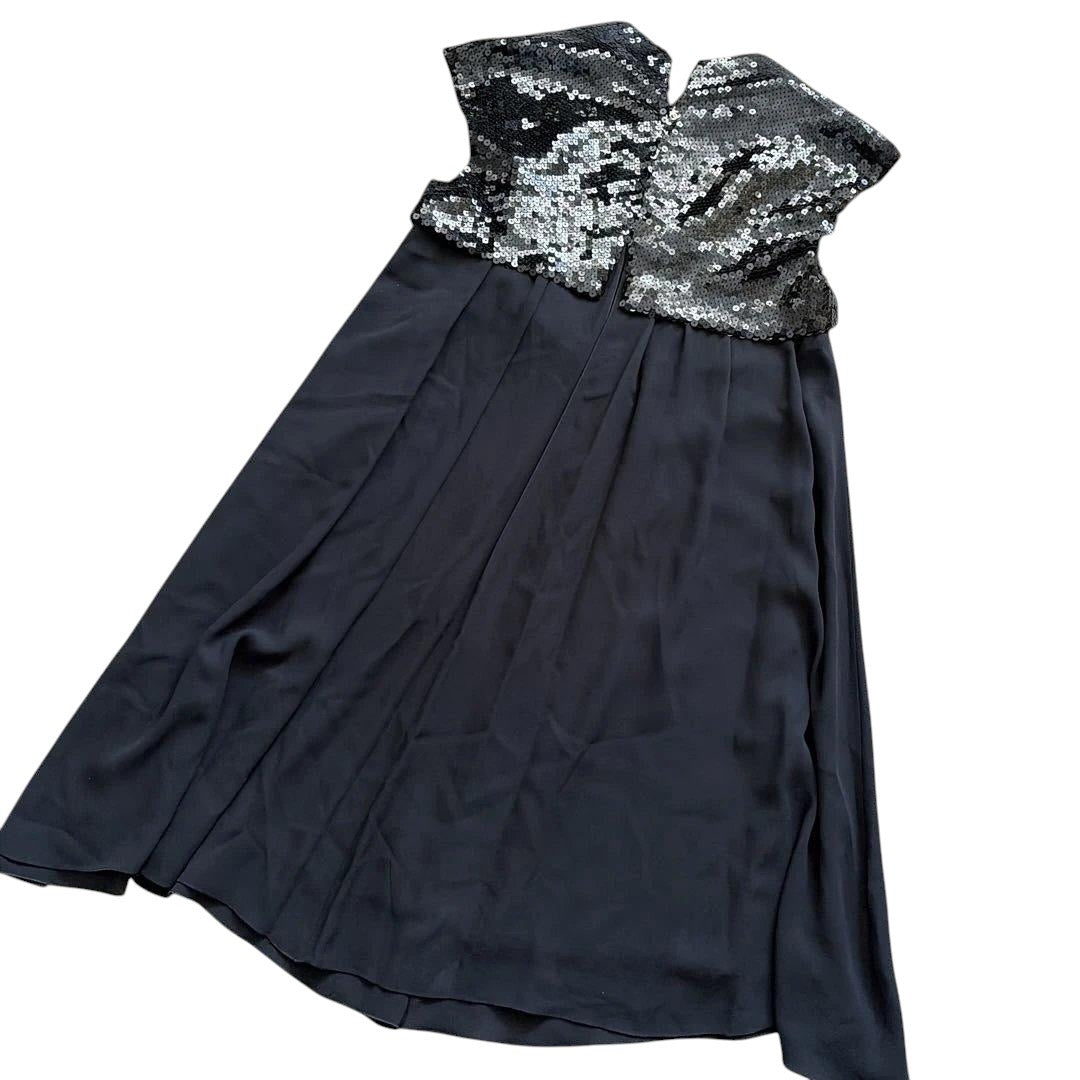 CHANEL Black Sequin Party Dress — Size 36