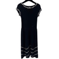 CHANEL Short Sleeve Knit Dress — Black, Size 36