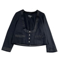CHANEL 2022 Tuxedo CC Mark Button Jacket Black Size 34