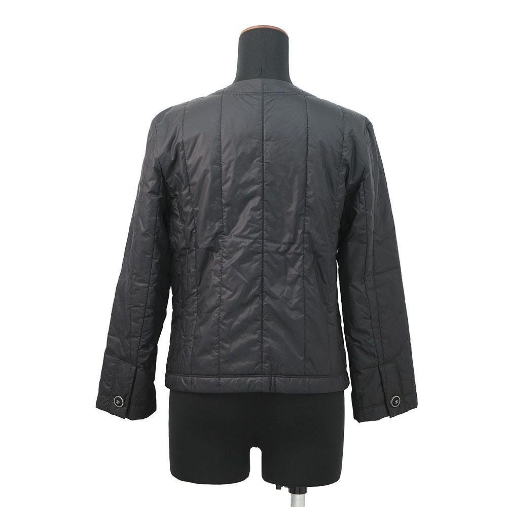 CHANEL Coco Button Collarless Quilted Down Jacket Size 36 — Good Condition