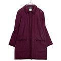 CHANEL Long Cardigan with CC Mark & Fringe — Bordeaux, Size 38