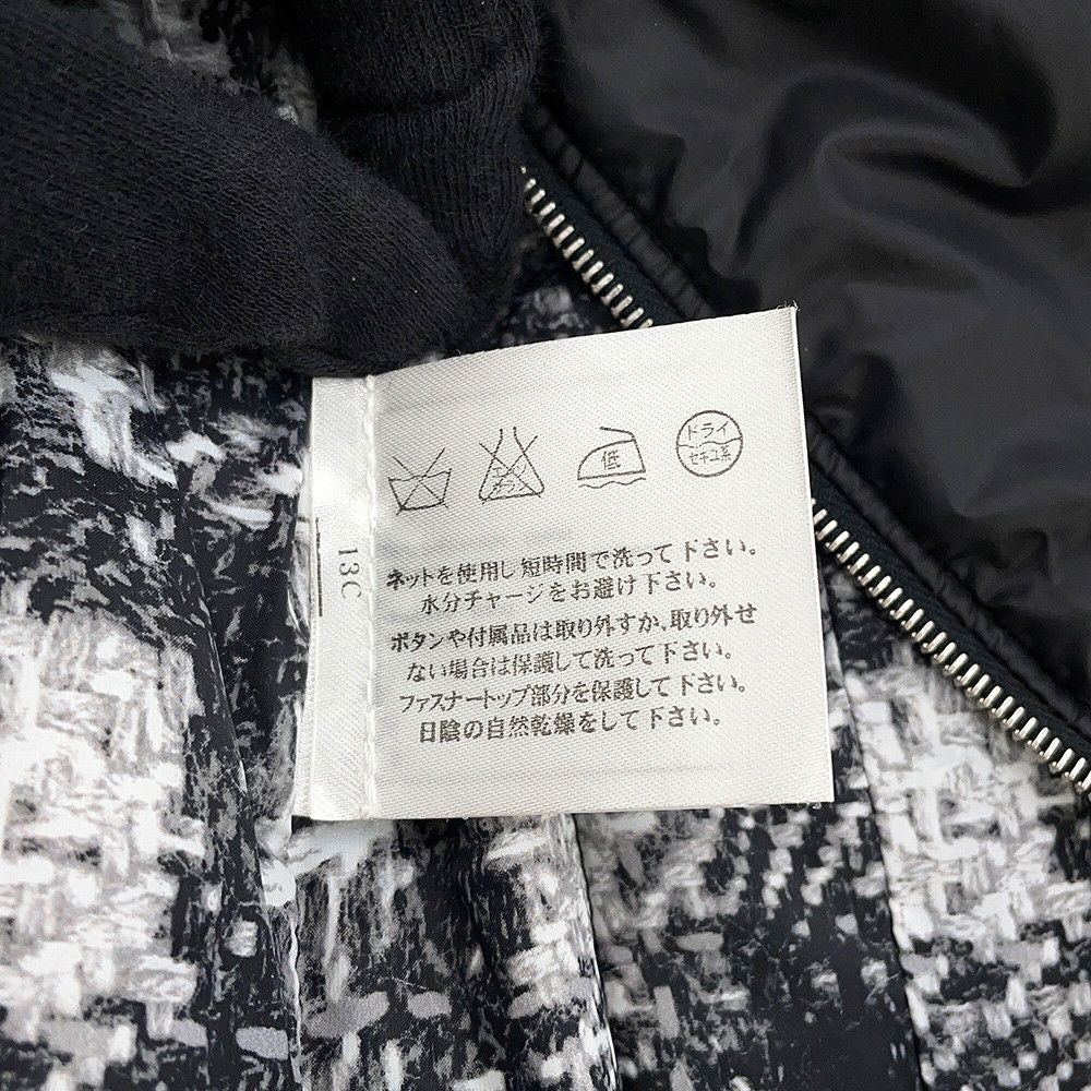 CHANEL Coco Button Collarless Quilted Down Jacket Size 36 — Good Condition