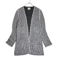 CHANEL Knit Cardigan — Mixed Tweed, CC Mark, Size 40