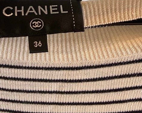 CHANEL Stripe Dress — Size 36