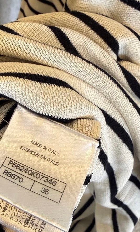 CHANEL Stripe Dress — Size 36