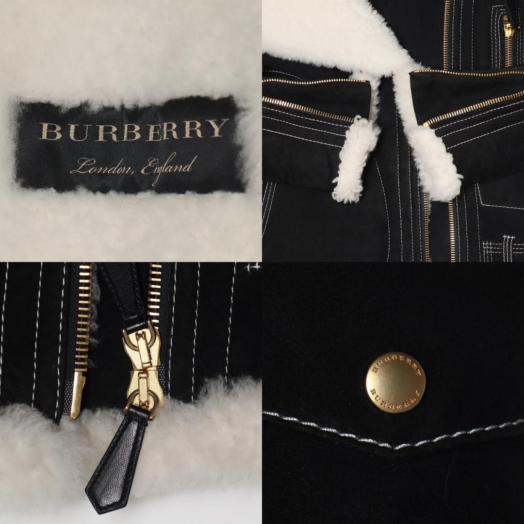 BURBERRY  Goat Suede Shearling Double Riders Jacket Size 32