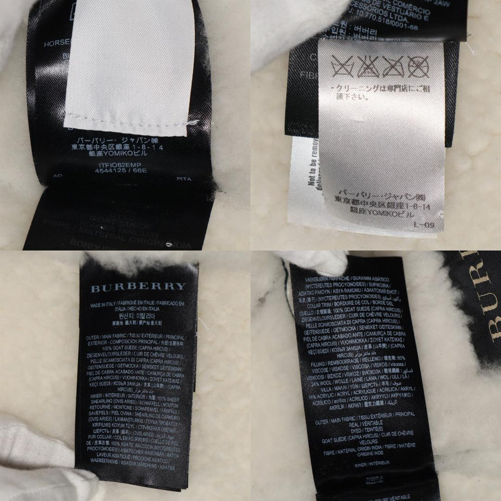 BURBERRY  Goat Suede Shearling Double Riders Jacket Size 32