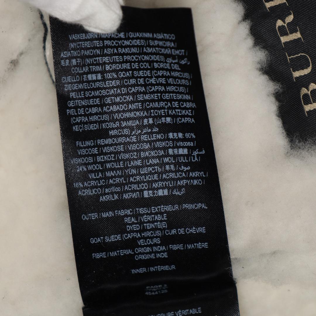 BURBERRY  Goat Suede Shearling Double Riders Jacket Size 32