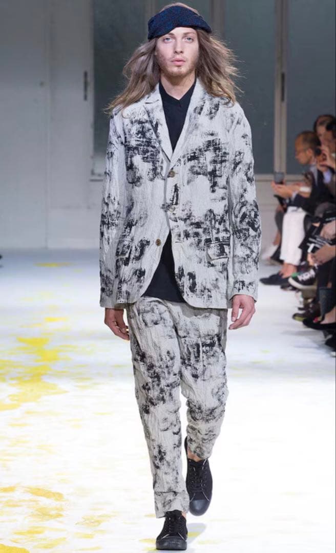 Yohji Yamamoto HOMME 15SS LOOK 36 Stray Cat Linen Jacket Size 4 — New & Unworn
