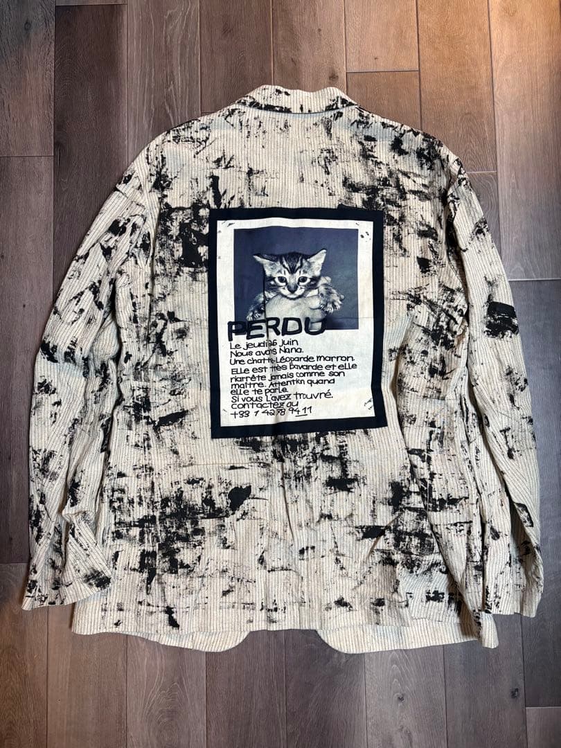 Yohji Yamamoto HOMME 15SS LOOK 36 Stray Cat Linen Jacket Size 4 — New & Unworn