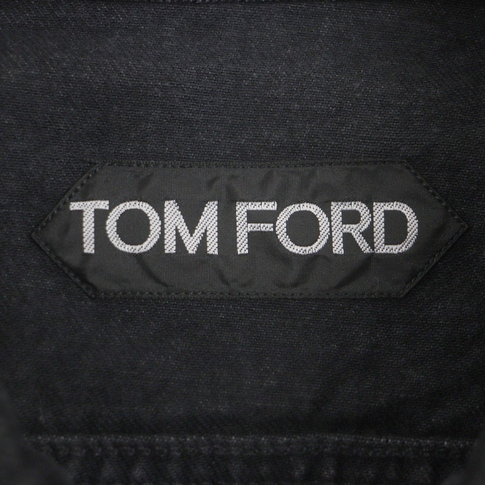 TOM FORD DJI001 Denim Jacket with Leather Patch / Black Size XL