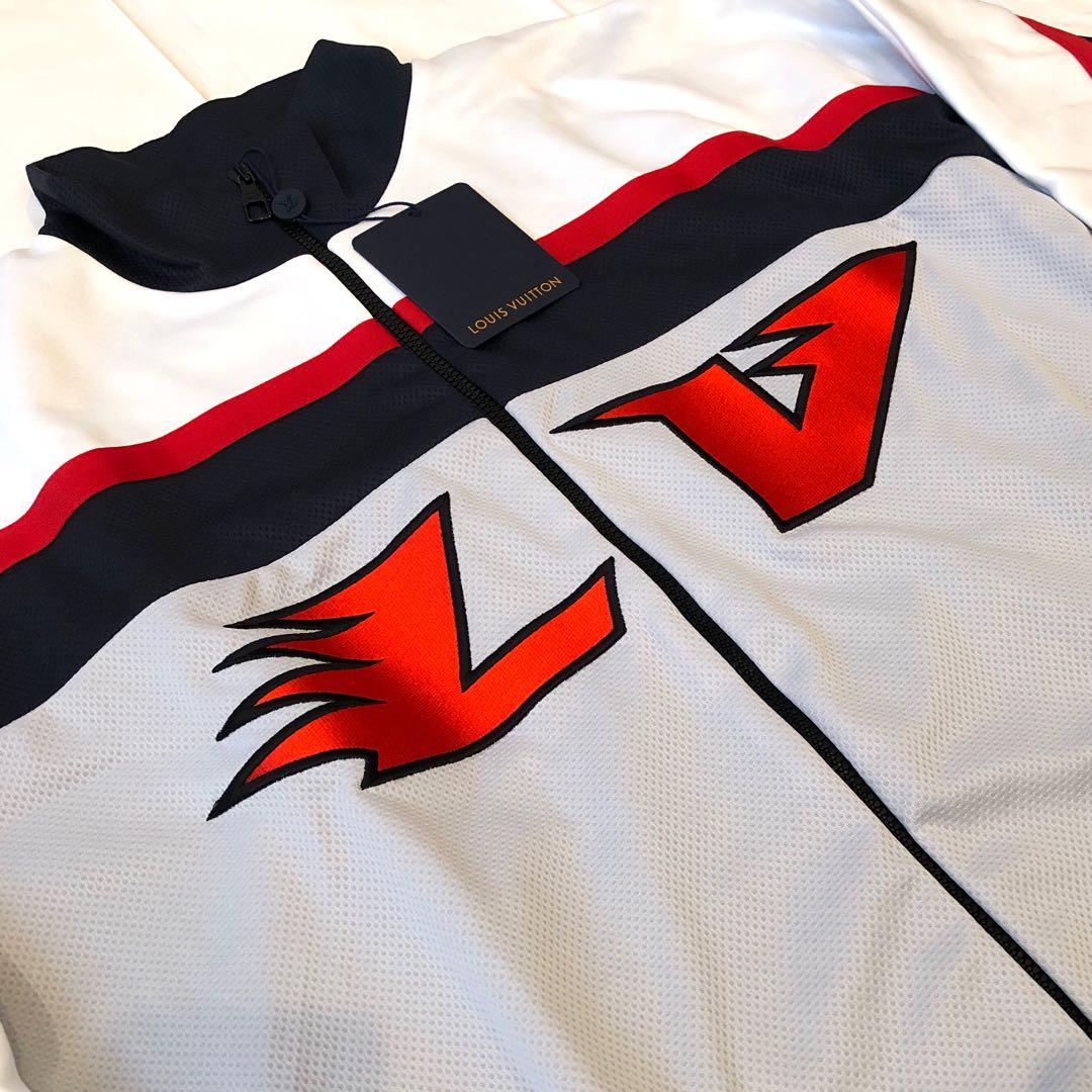 LOUIS VUITTON Embellished LV Graphic Hockey Track Blouson Size M